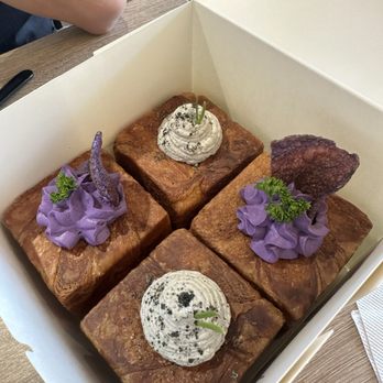 Le Kream - Ube Croissant Cream Cubes Sesame Croissant Cream Cubes - Desserts Near Me - Rowland Heights, California