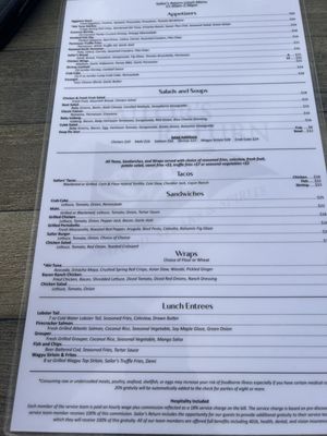 Menu photo 1 Sailor's Return Restaurant Stuart, FL
