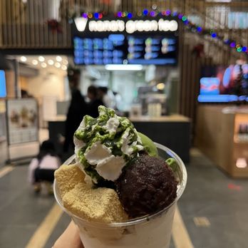 Nana's Green Tea - one delicious matcha warabimochi parfait - Coffee & Tea Near Me - Honolulu, Hawaii