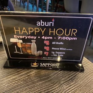 Photo of Aburi Sushi - San Diego, CA, United States. Drink happy hour
