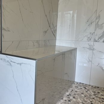 Blue Ridge Tile - a walk in shower - General Contractors Near Me
