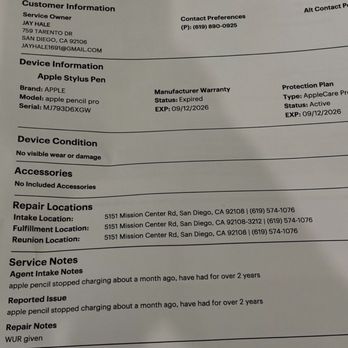 Best Buy - Proof of service and that Best Buy received on 9/12 - Computers Near Me - San Diego, California