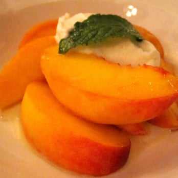 Petit Louis Bistro - Local peaches with whipped cream - French Near Me - Baltimore, Maryland