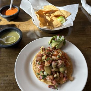 El Palmar - The shrimp and octopus tostada! - Mexican Near Me - Chicago, Illinois