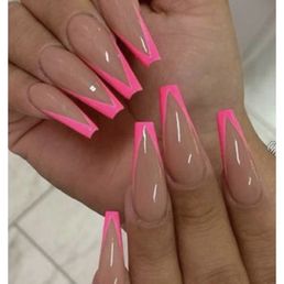 Compared to this is the picture of the nails that I exactly wanted and she over charged me  never again. !!