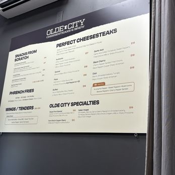 Olde City - Menu 11/2025 - Cheesesteaks Near Me - New York, New York Olde City - Menu 11/2025 - Cheesesteaks Near Me - New York, New York