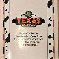 Texas Roadhouse - Menu cover