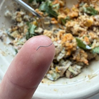 CAVA - Metal shard in my Chicken + Rice bowl. - Salad Near Me - Austin, Texas CAVA - Metal shard in my Chicken + Rice bowl. - Salad Near Me - Austin, Texas