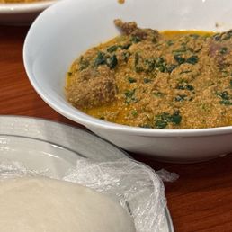 Goat Egusi soup and fufu Goat Egusi soup and fufu