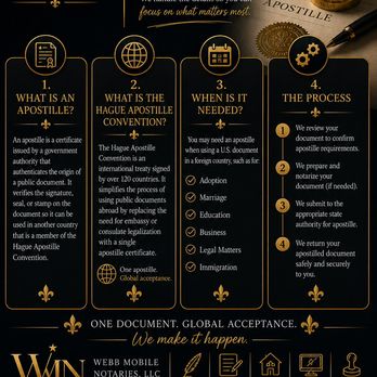 Webb Mobile Notaries - What is an apostille? Find out here! - Notaries Near Me - Spring, Texas Webb Mobile Notaries - What is an apostille? Find out here! - Notaries Near Me - Spring, Texas