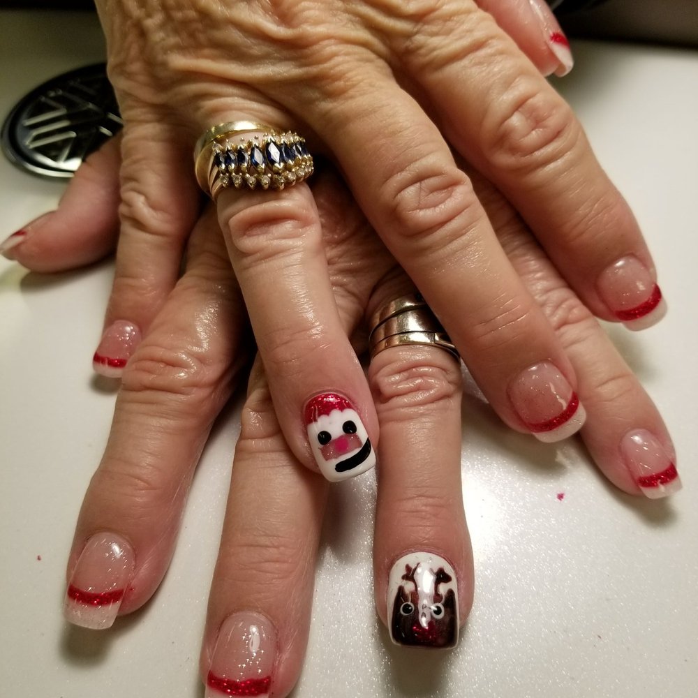 Hi-Tech Nails - Rudolph and Santa for the holidays by Ellen. Festive nails for the holidays. The salon got a facelift and looks so inviting. - Nail Salons Near Me - Bullhead City, Arizona Hi-Tech Nails - Rudolph and Santa for the holidays by Ellen. Festive nails for the holidays. The salon got a facelift and looks so inviting. - Nail Salons Near Me - Bullhead City, Arizona