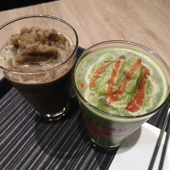 Tsujiri - Hojicha and Strawberry Matcha Ice Blended - Desserts Near Me - Makati, NCR