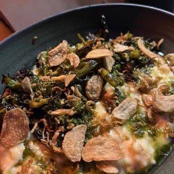 Darkroom - Broccolini over polenta - Wine Bars Near Me - Santa Ana, California Darkroom - Broccolini over polenta - Wine Bars Near Me - Santa Ana, California
