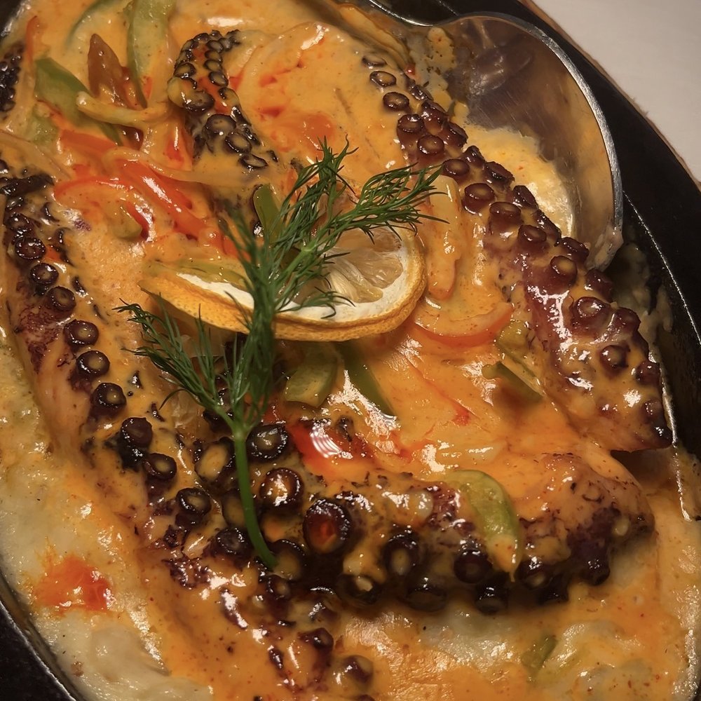 White Olive - Grilled Octopus - Mediterranean Near Me - New York, New York White Olive - Grilled Octopus - Mediterranean Near Me - New York, New York
