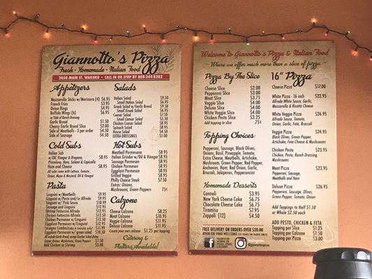 Menu photo 7 Giannotto's Pizzaria Wailuku, HI