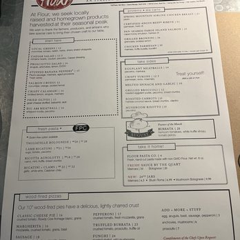 Flour - Menu - Italian Near Me - Moreland Hills, Ohio Flour - Menu - Italian Near Me - Moreland Hills, Ohio