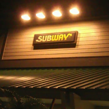 Subway - a subway sign lit up at night - Sandwiches Near Me - Makawao, Hawaii