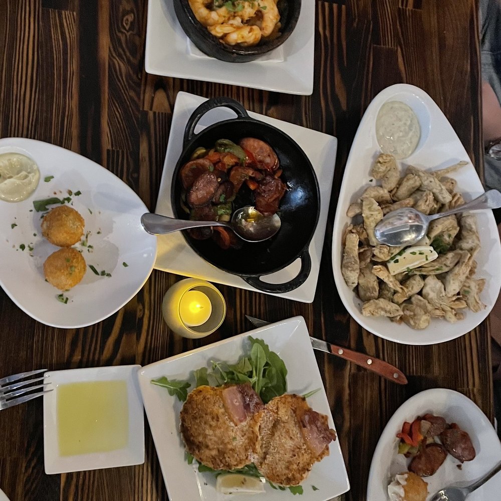 Basque Tapas Bar - Fried artichokes, stuffed scallop special, chorizo, garlic shrimp - Tapas Bars Near Me - Piermont, New York Basque Tapas Bar - Fried artichokes, stuffed scallop special, chorizo, garlic shrimp - Tapas Bars Near Me - Piermont, New York