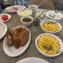 Ole Zim's Wagon Shed - Family style 3 meat meal for two.