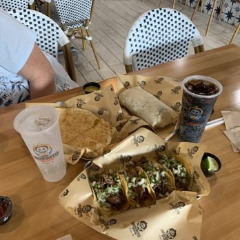Dat Burrito Place - Cheese Quesadilla, Dat Burrito with asado, and Tacos Clasicos - Mexican Near Me - Destin, Florida