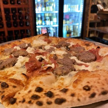 C&C Wood Fired Eats - Tuscan Truffle with meatballs. Really good pizza! - Pizza Near Me - Key Largo, Florida C&C Wood Fired Eats - Tuscan Truffle with meatballs. Really good pizza! - Pizza Near Me - Key Largo, Florida