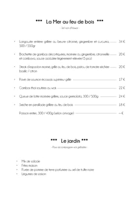 Menu photo 1 Les Jardins de l'Olympe Toulouse, 31 Menu photo 1 Les Jardins de l'Olympe Toulouse, 31