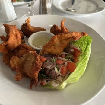 La Ronda Restaurant - Chicharron De Pollo - nicely cried and went well with the lime sauce and onions/tomatoes. - Peruvian Near Me - San Mateo, California La Ronda Restaurant - Chicharron De Pollo - nicely cried and went well with the lime sauce and onions/tomatoes. - Peruvian Near Me - San Mateo, California