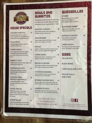 Menu photo 1 Bollywood Tacos Milledgeville, GA