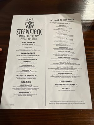 Menu photo 5 Steeplejack Pizza and Beer Portland, OR Menu photo 5 Steeplejack Pizza and Beer Portland, OR