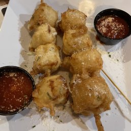Fried cheese skewers Fried cheese skewers