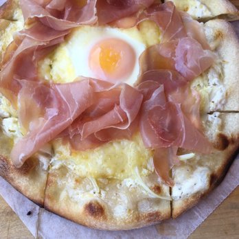 Great Maple - Prosciutto with egg, sour cream, ricotta cheese, and truffle oil - New American Near Me - Newport Beach, California