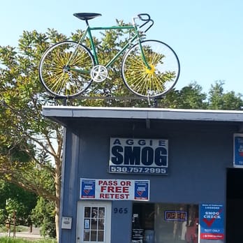 Aggie Smog - Aggie Smog.Look for the big bicycle on the roof. - Smog Check Stations Near Me - Davis, California Aggie Smog - Aggie Smog.Look for the big bicycle on the roof. - Smog Check Stations Near Me - Davis, California