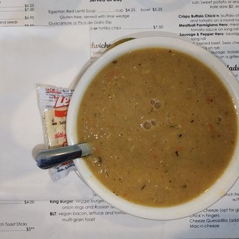 Simply Green Cafe - Egyptian Red Lentil Soup - Vegan Near Me - Ramsey, New Jersey