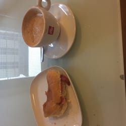 Wee Coffee Bar - Bacon roll (it is good) and a cap!
