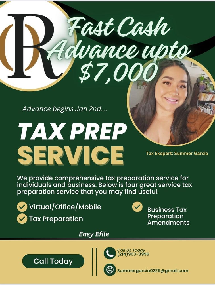 SUMMERS TAX PREPARATION Tax Services Ennis, Texas Request