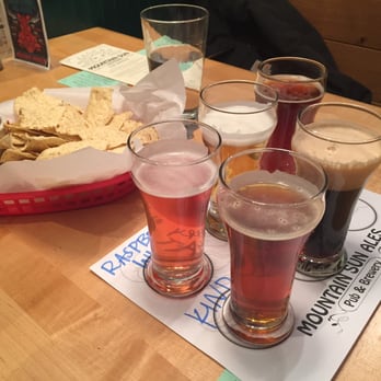 Mountain Sun Pub & Brewery - A sampling of beers and the chips and salsa, yum! - Pubs Near Me - Boulder, Colorado Mountain Sun Pub & Brewery - A sampling of beers and the chips and salsa, yum! - Pubs Near Me - Boulder, Colorado