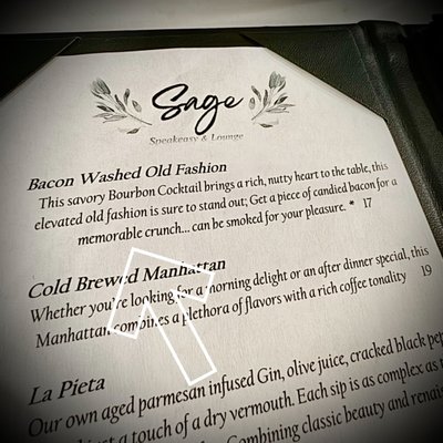 Menu photo 7 Sage Speakeasy & Lounge Loveland, CO