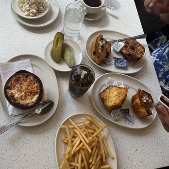 Murray Hill Diner - French Onion Soup. French Fries, Coleslaw, Homemade Corn Bran, Blueberry or Oat Bran Muffin - Diners Near Me - New York, New York