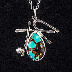 The Artisan Exchange - Turquoise Necklace by Shirley Price