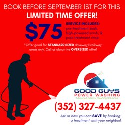 Good Guys Power Washing - Driveway Cleaning Speacial