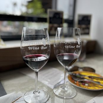 Napatini Wine Bar - two glasses of wine - Wine Bars Near Me - Carlsbad, California Napatini Wine Bar - two glasses of wine - Wine Bars Near Me - Carlsbad, California