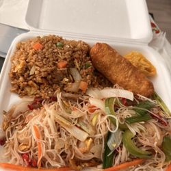 Lucky Dragon Restaurant - Fried rice, Singapore Noodles, fried wonton and shrimp roll