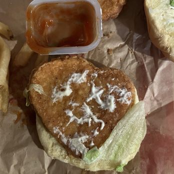Wendy's - sauce packet in comparison to the chicken sandwich... save your money - Burgers Near Me - Old Bridge, New Jersey Wendy's - sauce packet in comparison to the chicken sandwich... save your money - Burgers Near Me - Old Bridge, New Jersey
