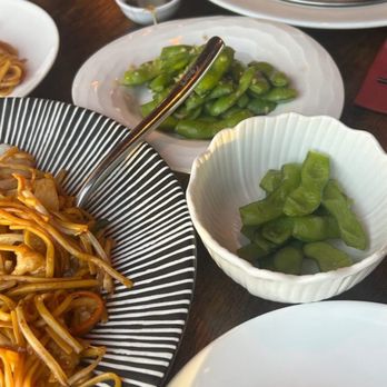 Spices 39 - Chicken House Lo Mein, Garlic Edamame Plate, Pork Dumplings - Bars Near Me - Houston, Texas