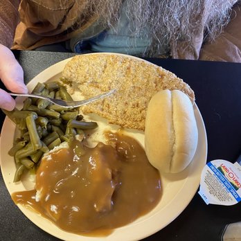 Log Cabin Cafe - Pork Tenderloin Dinner $13.75 - Cafes Near Me - Ridgedale, Missouri