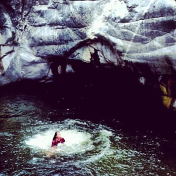 Hermit Falls - Emerging from the 50 ft. jump! - Hiking Near Me - Arcadia, California