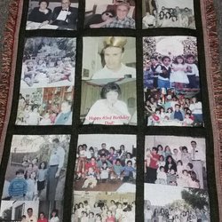 Eagle Eye Engraving - What a wonderful gift! A blanket with pictures to keep a memory close by! Just Picture it!!