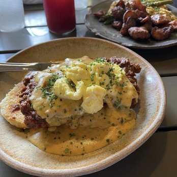 Bearcat CBD - My plate was the crab scramble, with asparagus and potatoes. - Coffee & Tea Near Me - New Orleans, Louisiana
