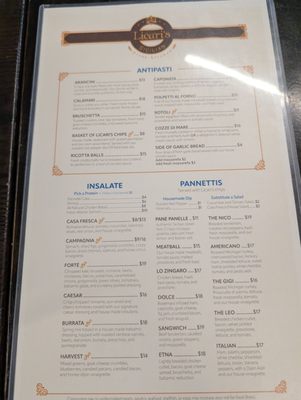 Menu photo 8 Licari's Sicilian Pizza Kitchen Hudsonville, MI