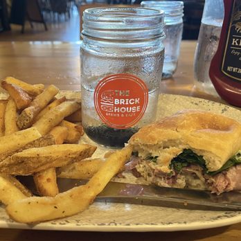 The Brick House - Eruption Sandwich with fries - Cocktail Bars Near Me - Benton Harbor, Michigan